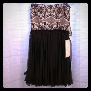 Formal black and white cocktail dress